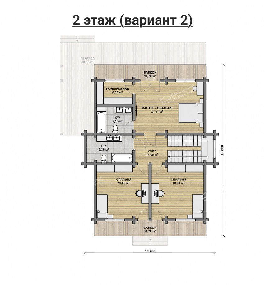 Дом из клееного бруса VZ-378 
